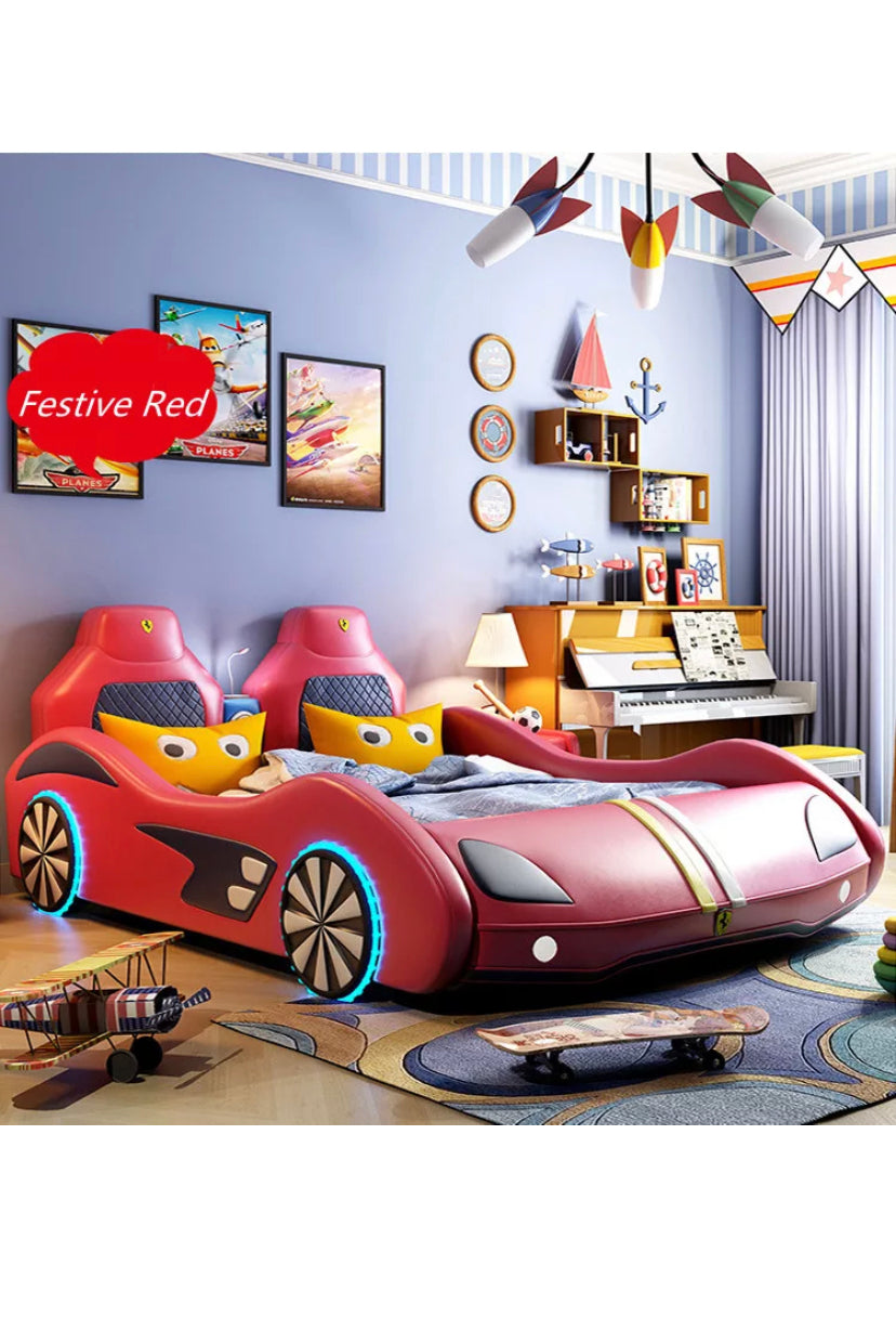 Kids Bed With Storage Music Multifunction Race Car Bed Children's Bedroom Furniture Children Beds