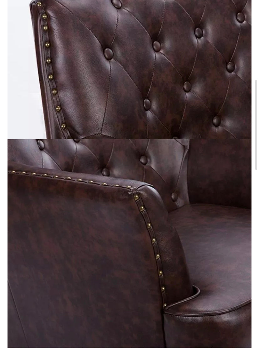 Chesterfield Chiar Solid Wooden Leather Modern Sessel Chesterfield Chairs