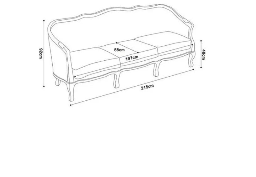 3+2+1 Sofa Set Hand Made Wooden Vintage Living Room Furniture Set