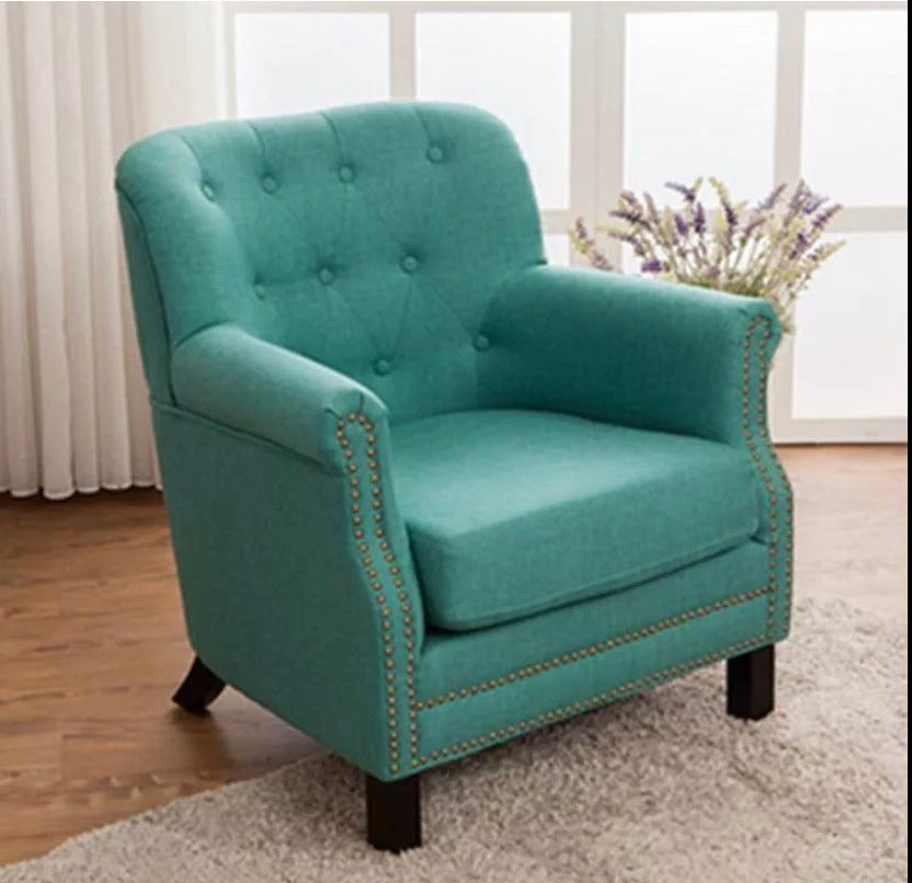 Armchair Turquoise Color New Classic Sessel Fabric European Style Arm Chairs