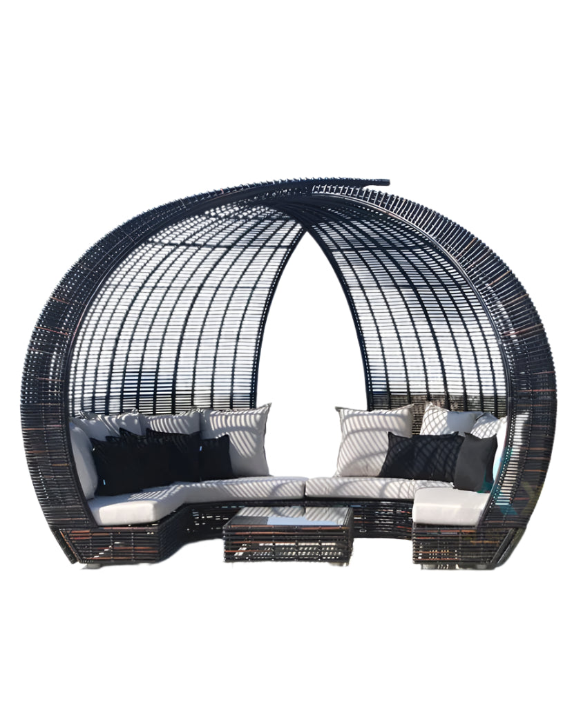 Otdoor Furniture Set New Design Round Rattan Garden Nest Bed Furniture