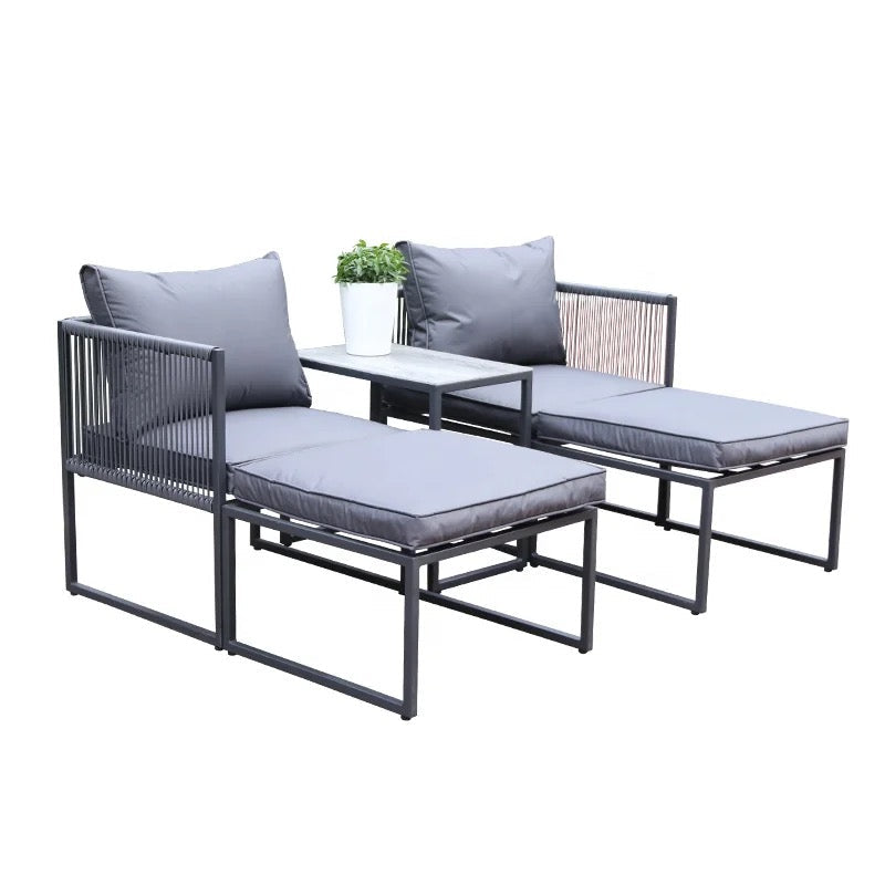 Outdoor Furniture Lightweight Modern Garden 5Pcs Sofa Set Basic Style Rattan Wicker Balcony Sets