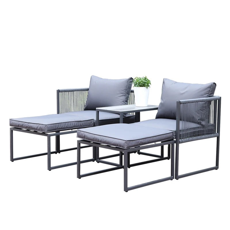 Outdoor Furniture Lightweight Modern Garden 5Pcs Sofa Set Basic Style Rattan Wicker Balcony Sets