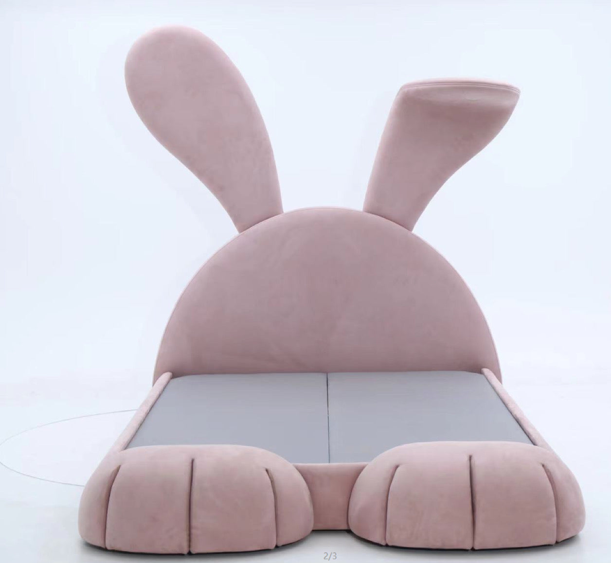 Kids Bedroom Set High Quality Velvet Cute Bunny Children's Bedroom Bed Set