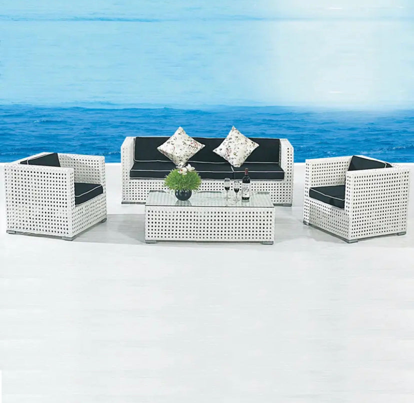 Outdoor Furniture Garden Balcony Terrace Waterproof Wicker Modular Rattan Sofa Sets