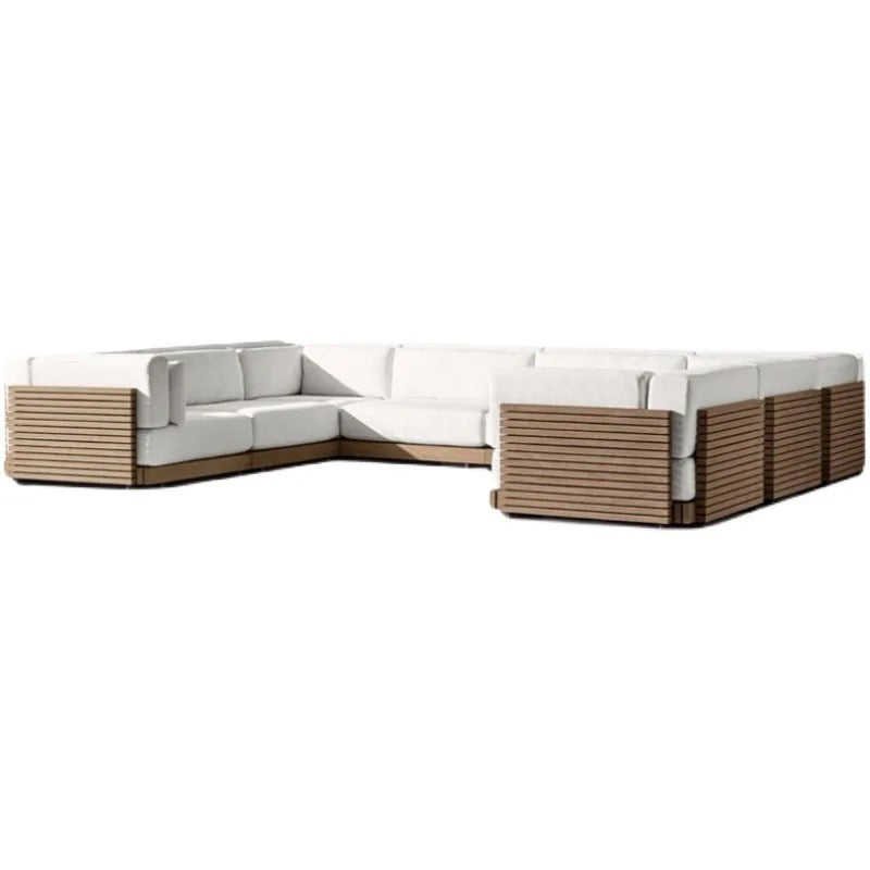 Outdoor Furniture Set Designer Dreamhause Teak Wood Sofa Set Villa Courtyard Terrace Garden Leisure Solid Wooden Furniture