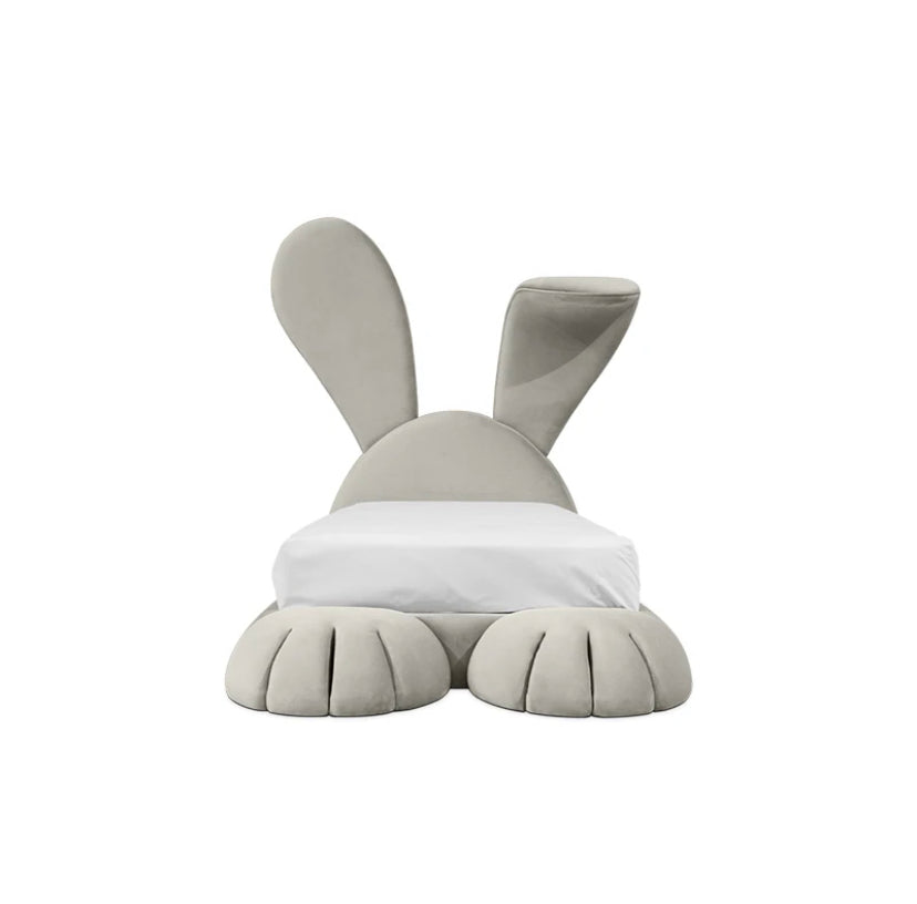 Kids Bed Set High Quality Velvet Cute Bunny Children's Bedroom Bed Set