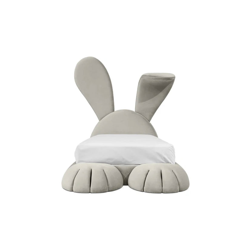 Kids Bed Set High Quality Velvet Cute Bunny Children's Bedroom Bed Set