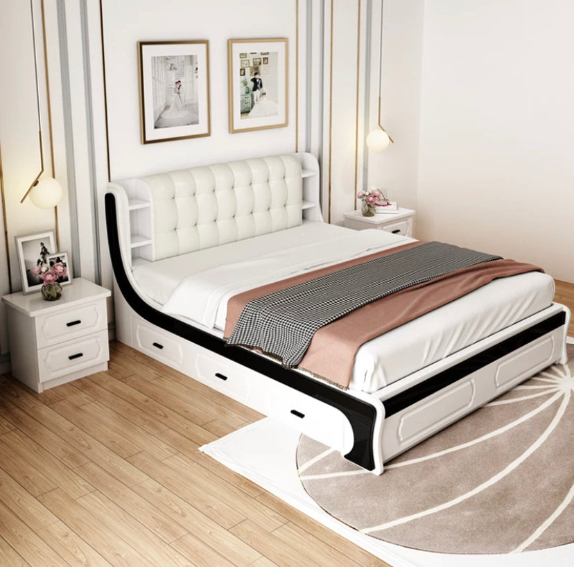 Double Bed Modern Design Wooden Bett Home Furniture Up Holstered Bedroom Bed