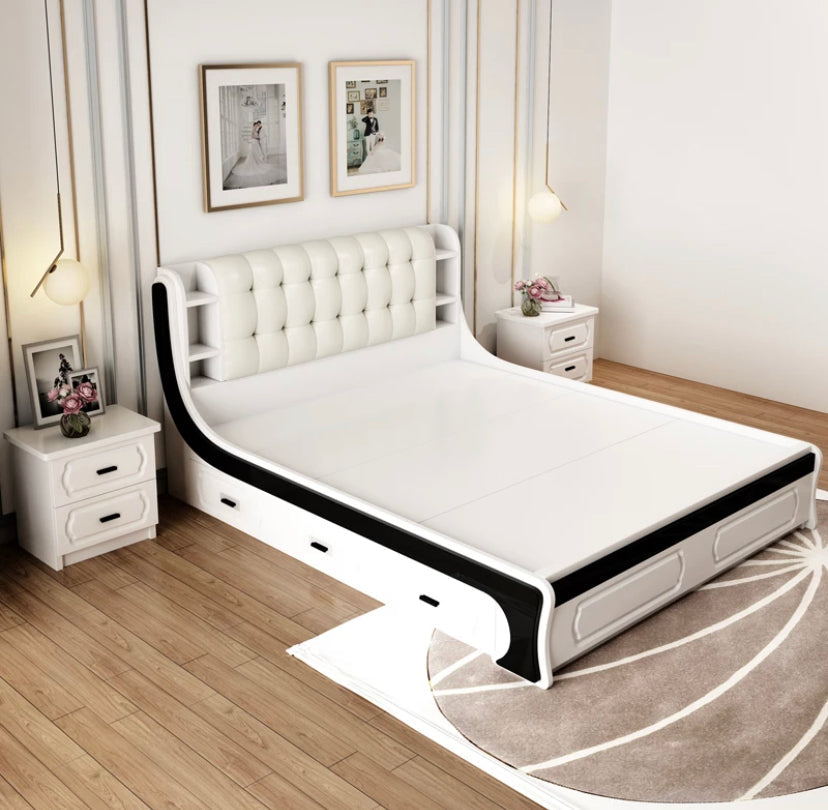 Double Bed Modern Design Wooden Bett Home Furniture Up Holstered Bedroom Bed