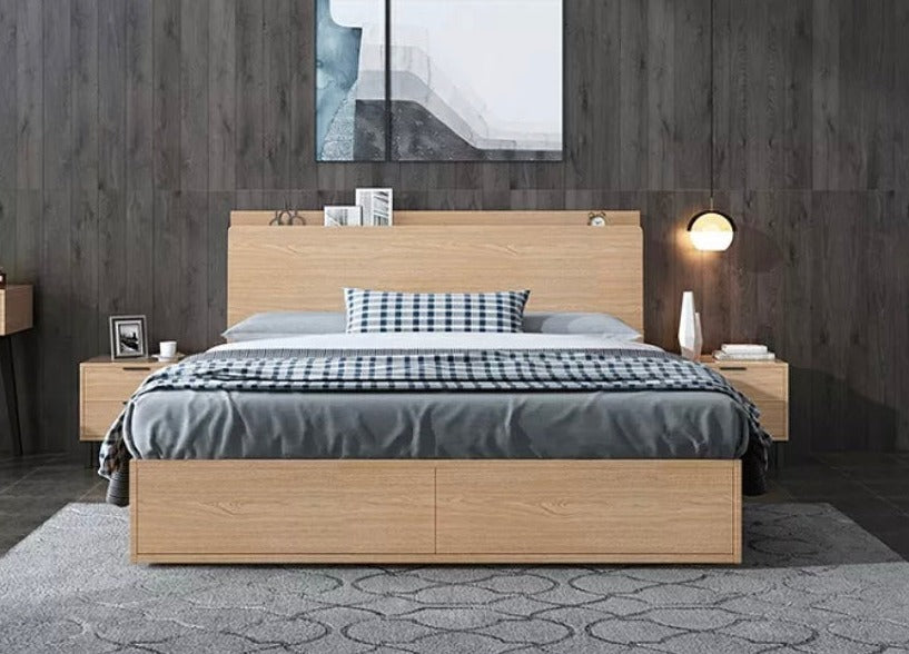 King Queen Size Bed Modern Design Bedroom King Queen Bett Drawers Storage Beds 