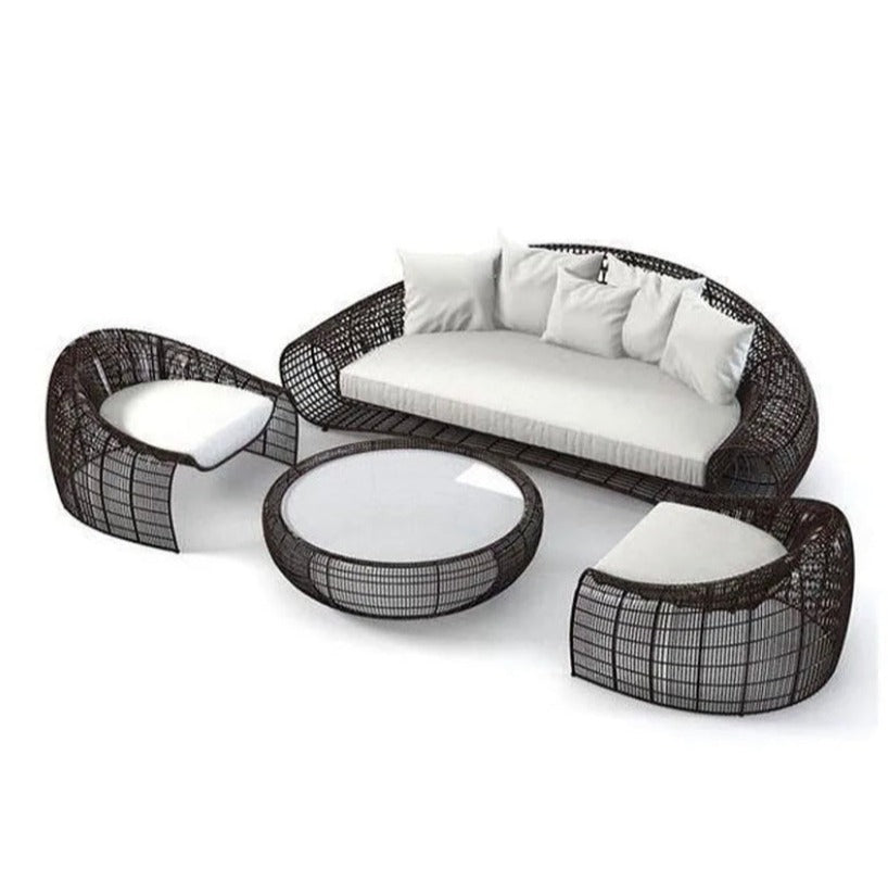 Outdoor Furniture Leisure Courtyard Garden Balcony Waterproof Sunscreen Rattan Furniture Set