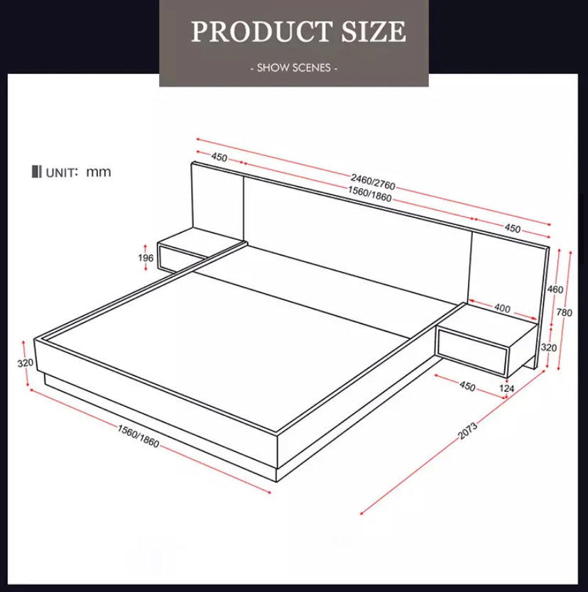 King Queen Size Bed Modern Design Bedroom King Queen Bett Drawers Storage Beds 