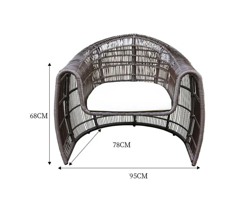 Outdoor Furniture Leisure Courtyard Garden Balcony Waterproof Sunscreen Rattan Furniture Set