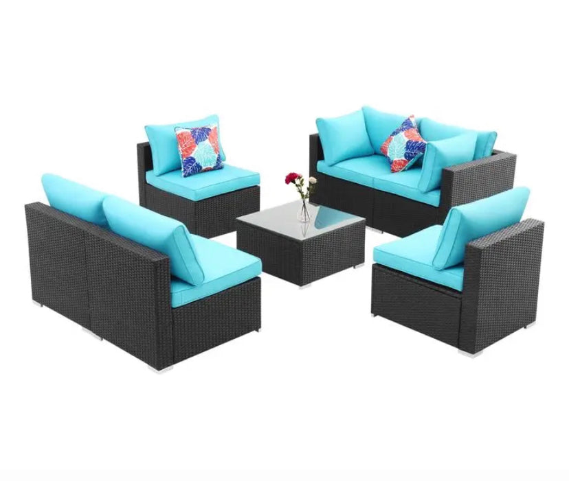 Outdoor Furniture Sets Rattan Courtyard Terrace Balcony Garden Combination Waterproof Carton Sofa Set