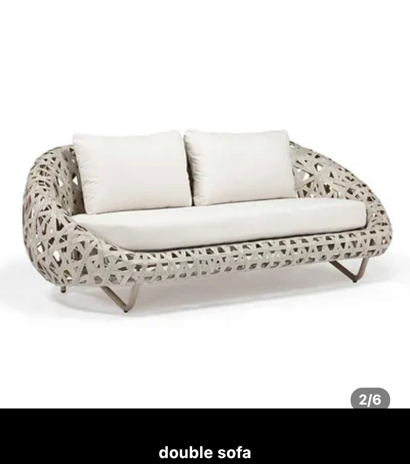 Outdoor Furniture Terrace Garden Luxury Rattan Sofa Lounge Set