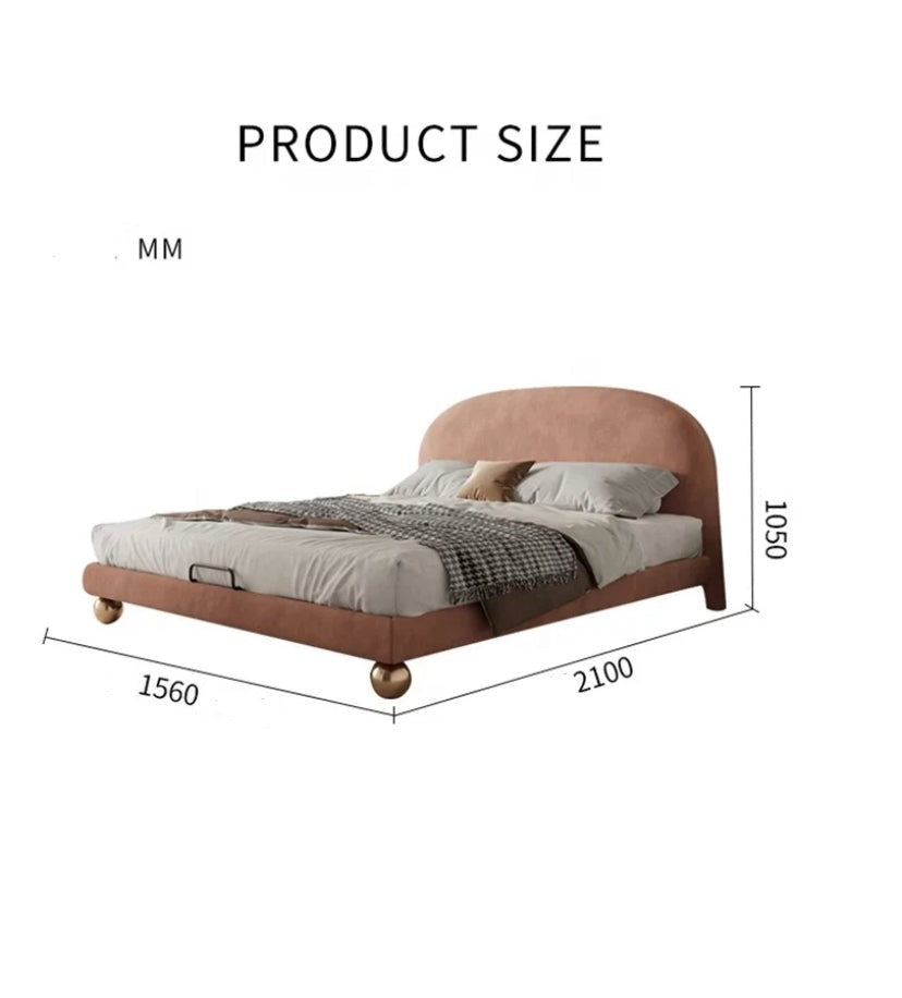 Double Beds Modern Style Cotton Linen Fabric Sponge Betten Home Furniture Bedroom Bed