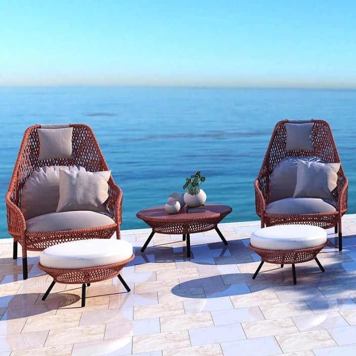 Outdoor Furniture Wicker Garden Balcony Rattan Courtyard Leisure Furniture Set 