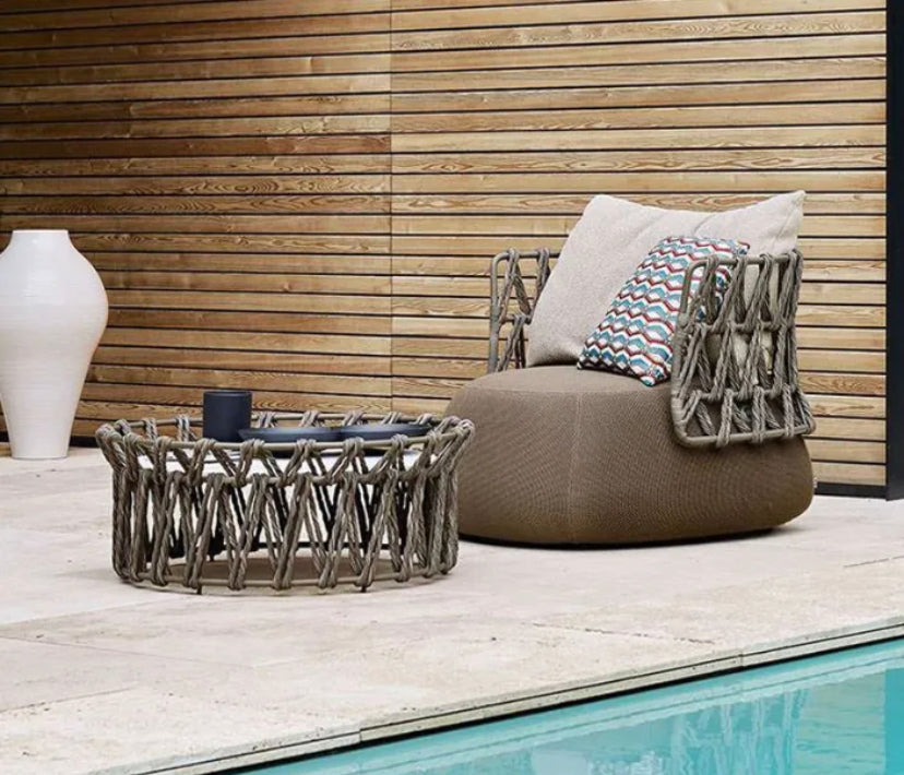 Outdoor Furniture Rattan Woven Courtyard Balcony Terrace Waterproof Sofa Sets