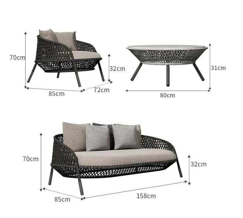 Outdoor Furniture Natural Rattan Wicker Sofa Outdoor Garden Furniture Sets