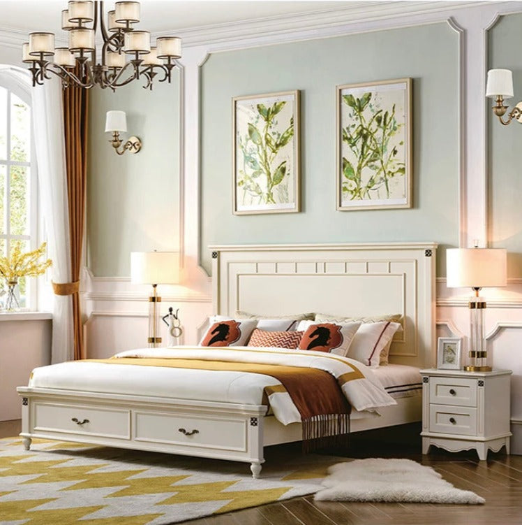 Bedroom Furniture Sets Solid Wood Frame Double Bed Bedroom Sets Modern Bett Set