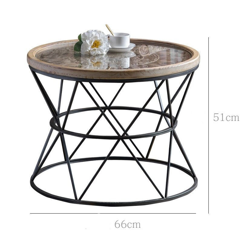 Coffee Table Nordic Wrought Iron Living Room Couchtisch Side Tisch Retro Small Round Tables