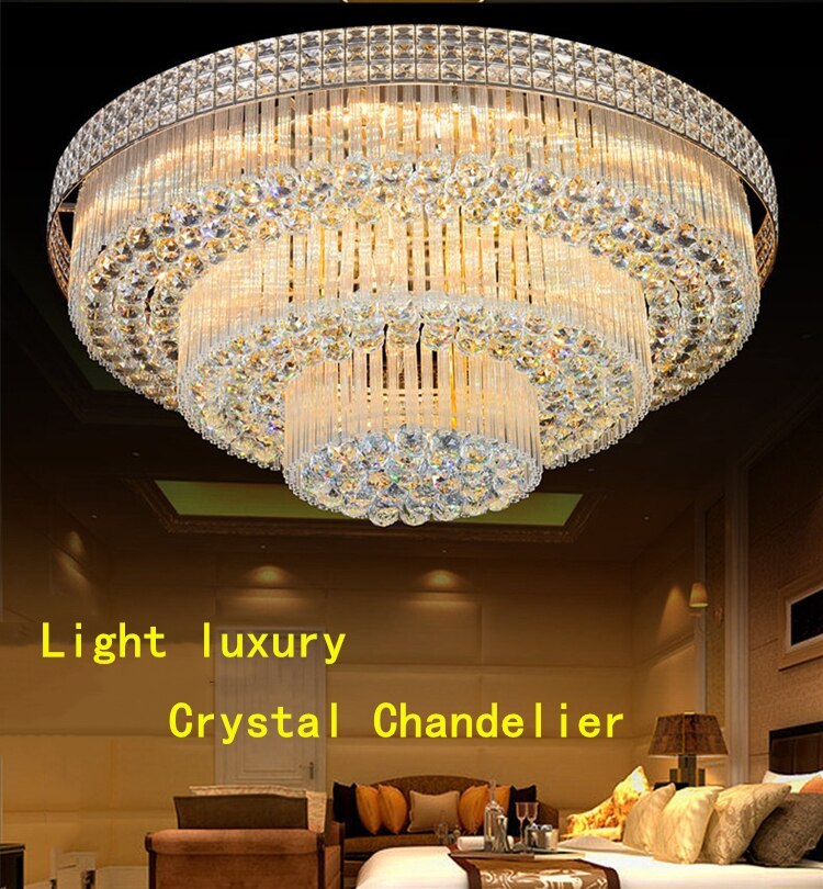 Light Luxury LED Cake Ceiling Light Round Rectangular Multilayer  Ceiling Lights