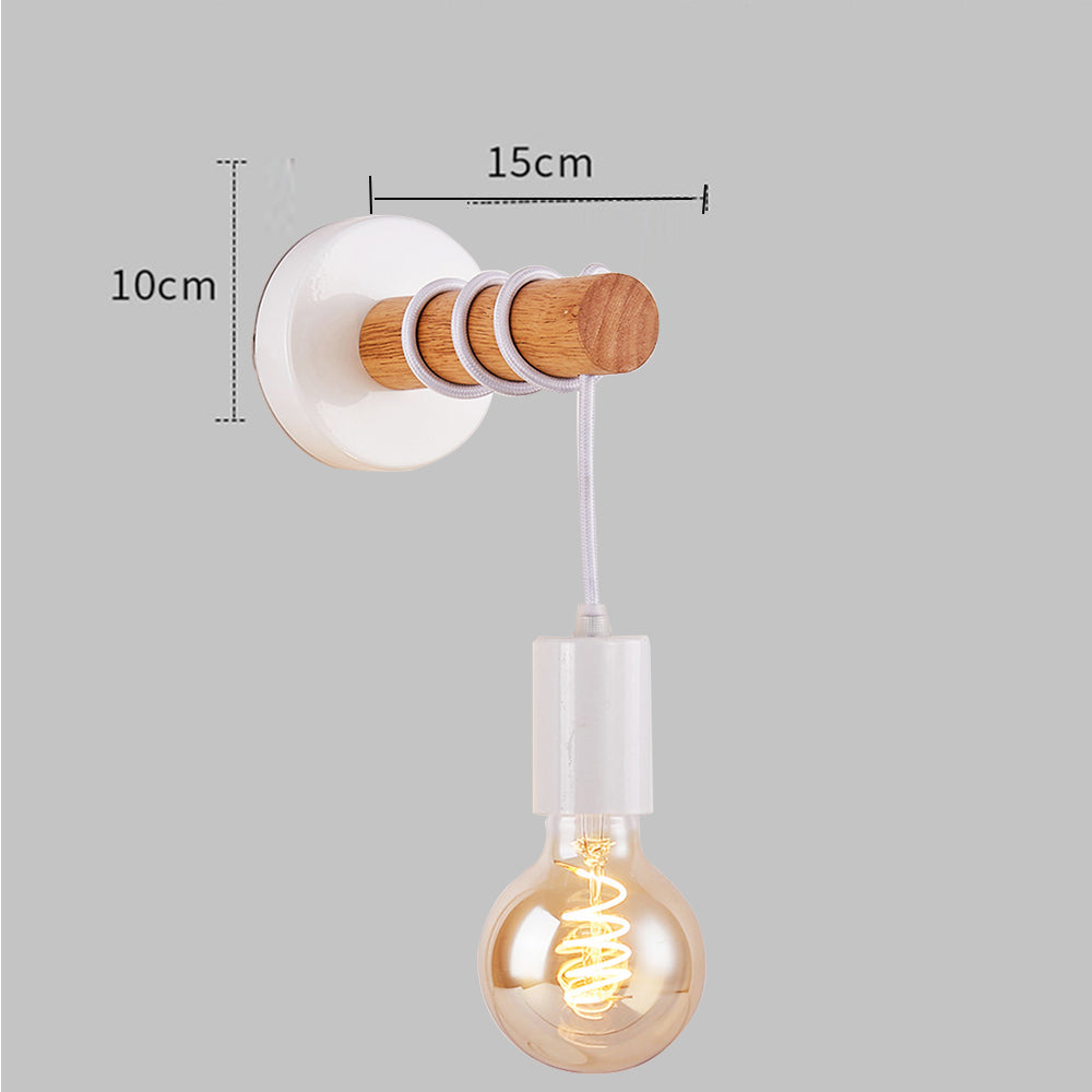 Wall Lamps Modern Minimalist Indoor Wood E27 Wall Lights