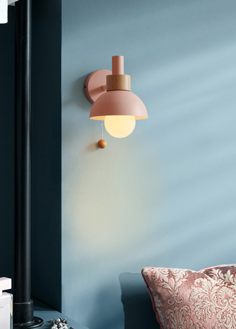 Wall Lamp Switch Modern Wood Sconce Lights Nordic LED Lamps