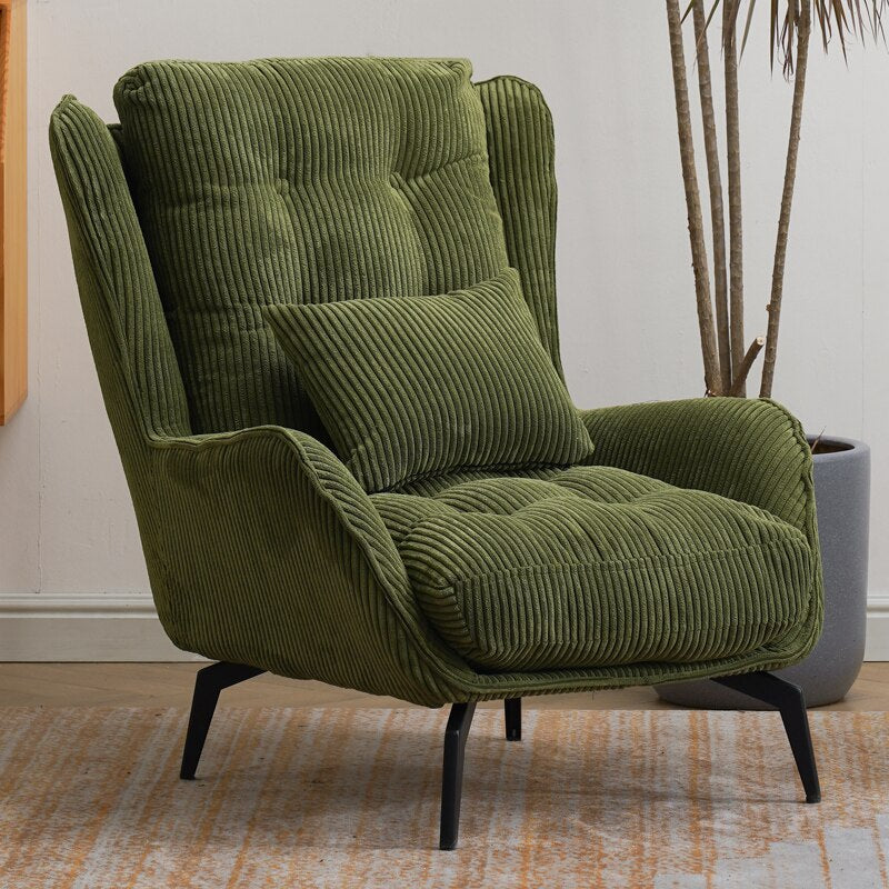 Wing Chair Nordic Flannel Living Room Retro Personality Designer Light Wing Chairs