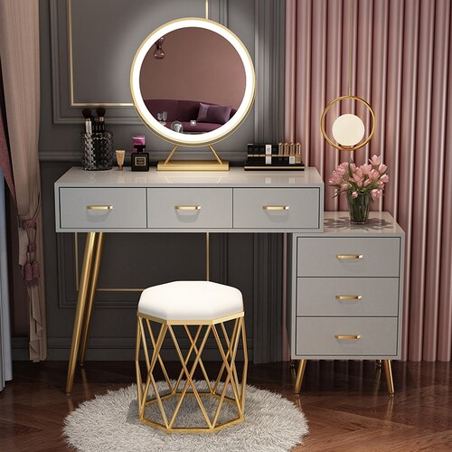 Bedroom Vanities Small Modern Schminktisch Set Bedroom Minimalist Furniture Dressing Table Set