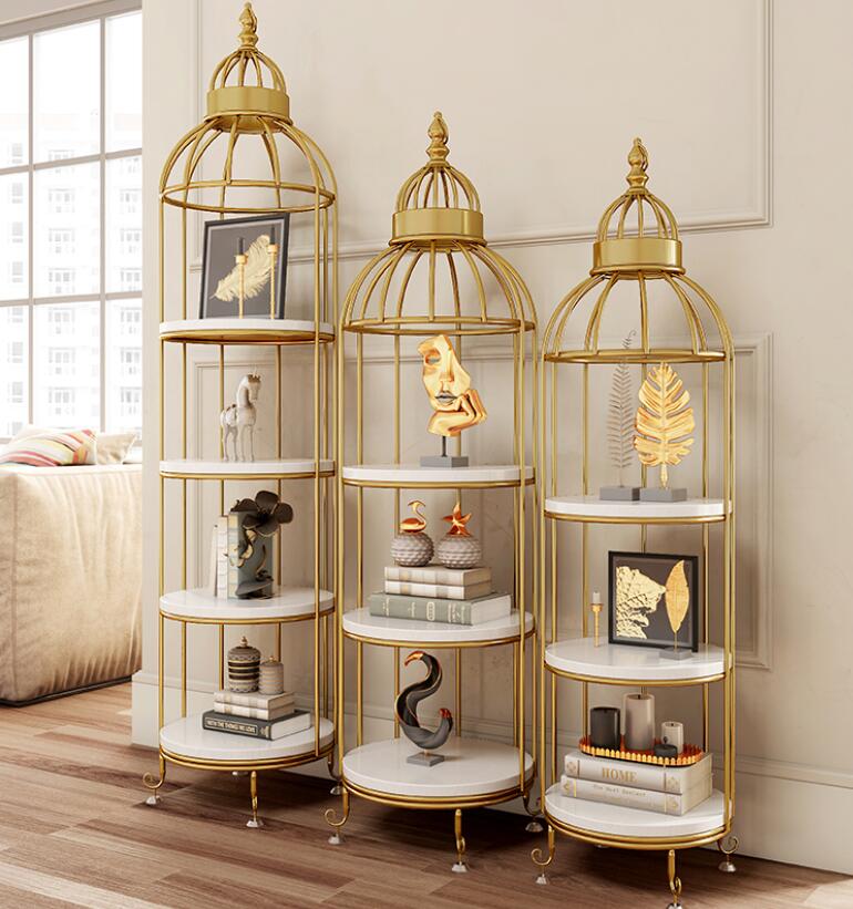 Storage Cabinets Living Room Nordic Racks Creative Bird Cage Shelf Flower Rack Book Schränke