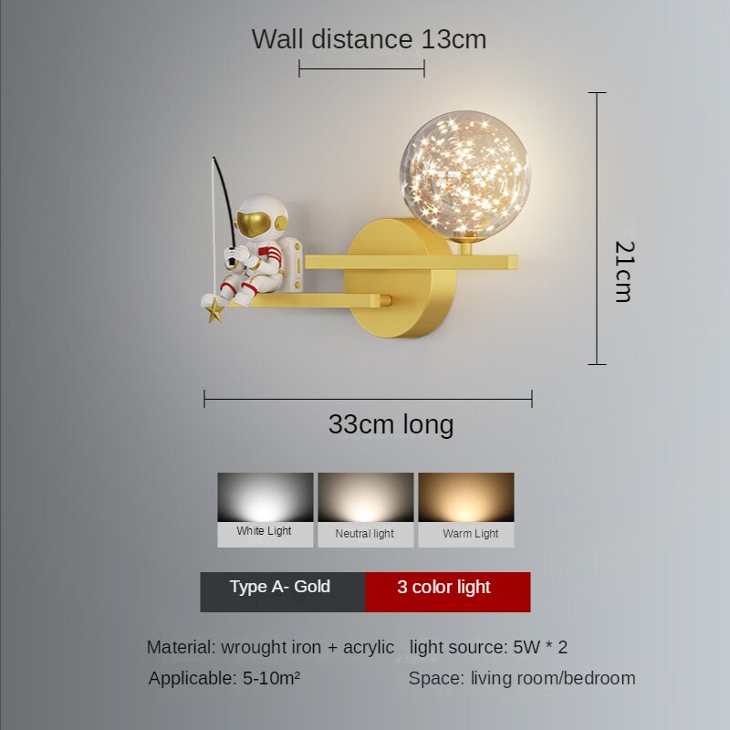 Wall Lamps Modern LED Sconce Simple Nordic Astronaut Kids Wall Lights