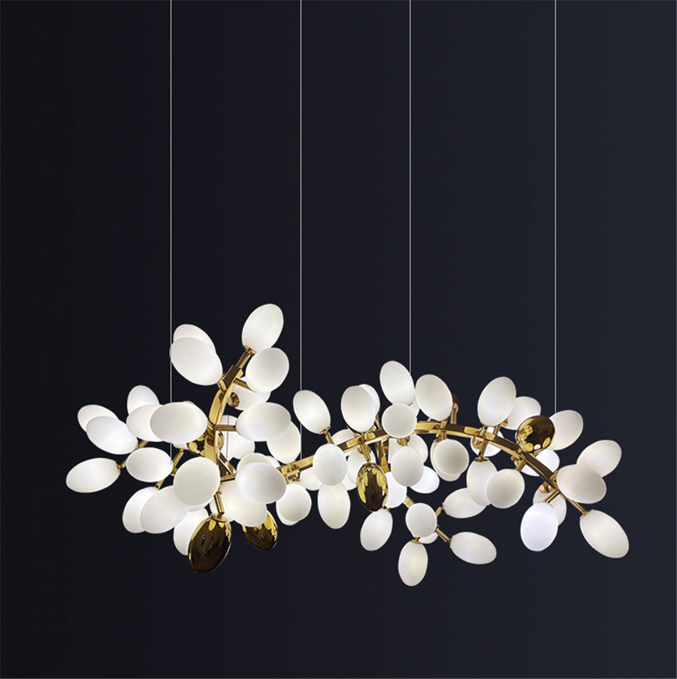 Chandelier Villa Living Room Crystal Lights Art Decoration Long Glass Ball Pendant Lights