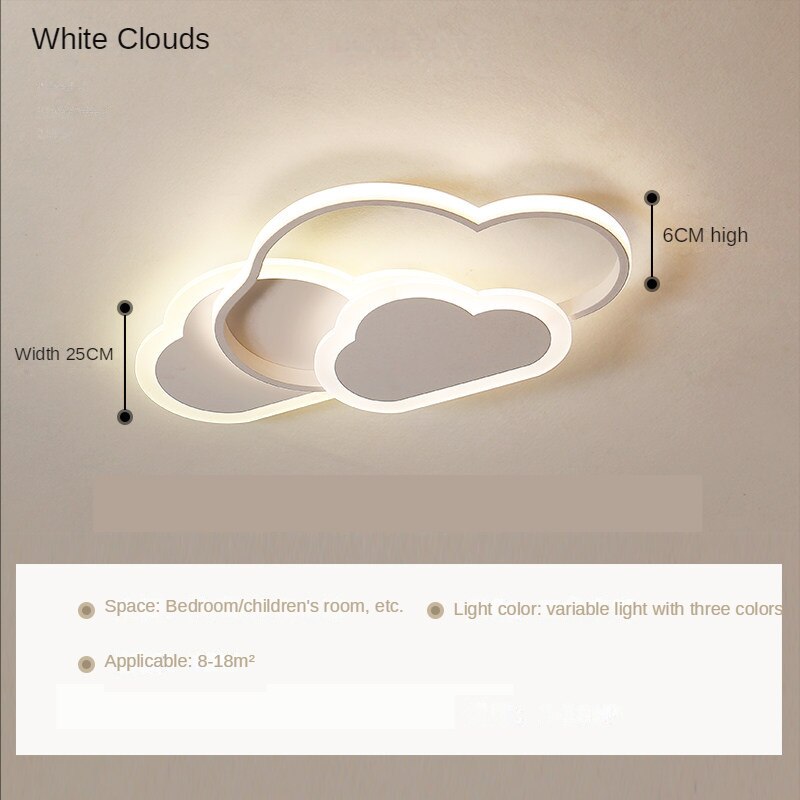 Children's Room Lighting Modern Led Nordic Cloud Heart Remote Control Interior Ceiling Lights