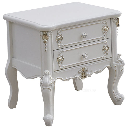 Bedside Cabinet Solid Wood Baroque Nightstands Bedroom Bedside Luxury Nachttisch