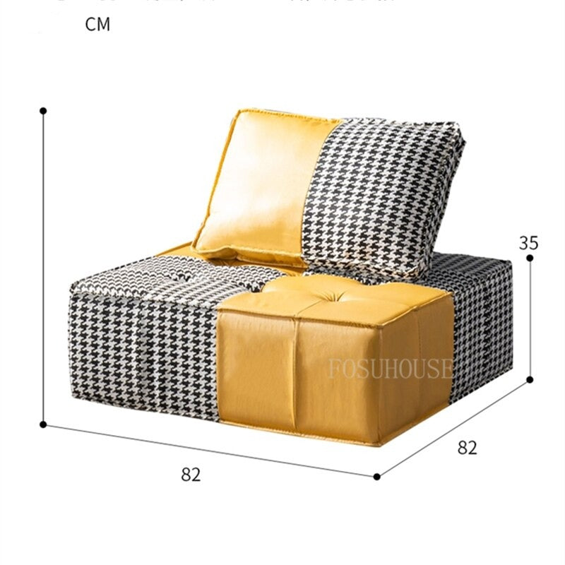 Sofa Chair Modern Leisure Tatami Houndstooth Lazy Chair & Sofa Cushions Furniture Lounge MC