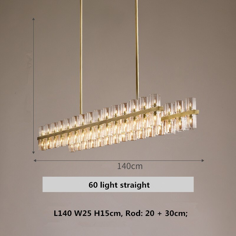 Pendant Light American G4 Led Chandelier Lustre K9 Crystal Gold Round Metal Led Pendant Lights