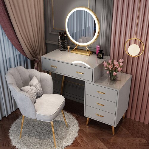 Bedroom Vanities Small Modern Schminktisch Set Bedroom Minimalist Furniture Dressing Table Set