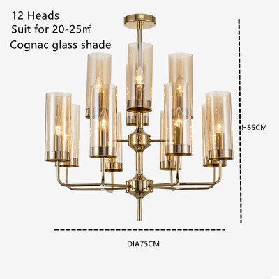 Pendant Light Nordic Light Postmodern Creative Golden Blue Glass Lampshade Chandelier Pendant Lights