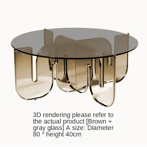 Coffee Table Creative Iridescent Acrylic Luxury Tisch Ghost Glass Couchtisch Round Tables