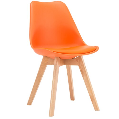 Round Chair Home Modern Simple Casual Plastic Solid Wood Round Chairs