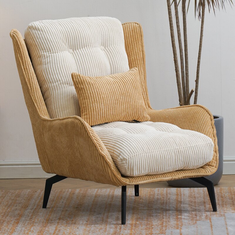 Wing Chair Nordic Flannel Living Room Retro Personality Designer Light Wing Chairs