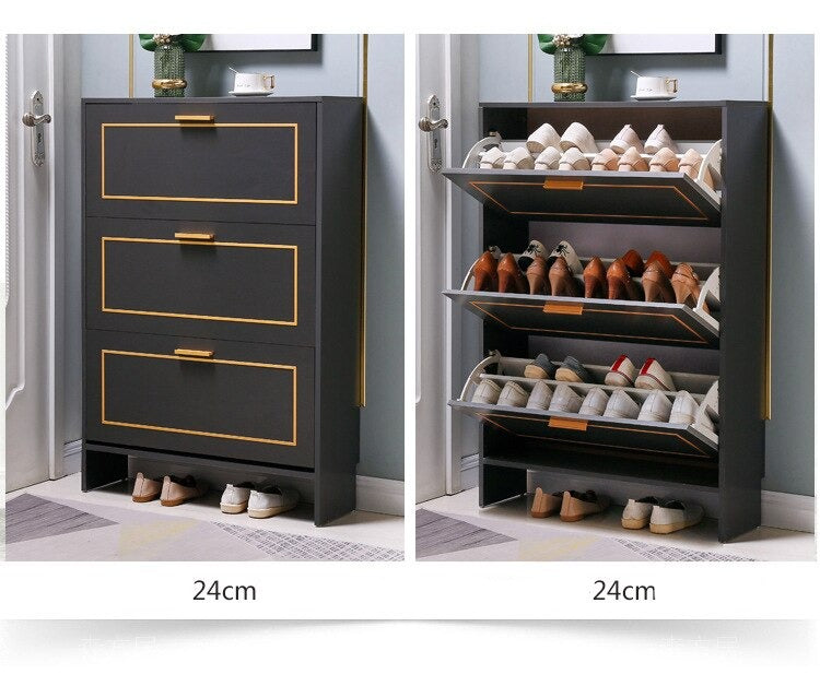 Shoe Cabinet Light Space Saving Nordic Large Capacity Cabinet Ultra Thin Storage Shoe Rack Organizer Schuhschränke Furniture