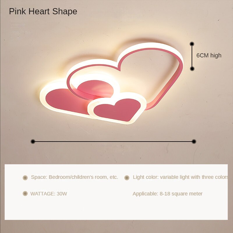 Children's Room Lighting Modern Led Nordic Cloud Heart Remote Control Interior Ceiling Lights