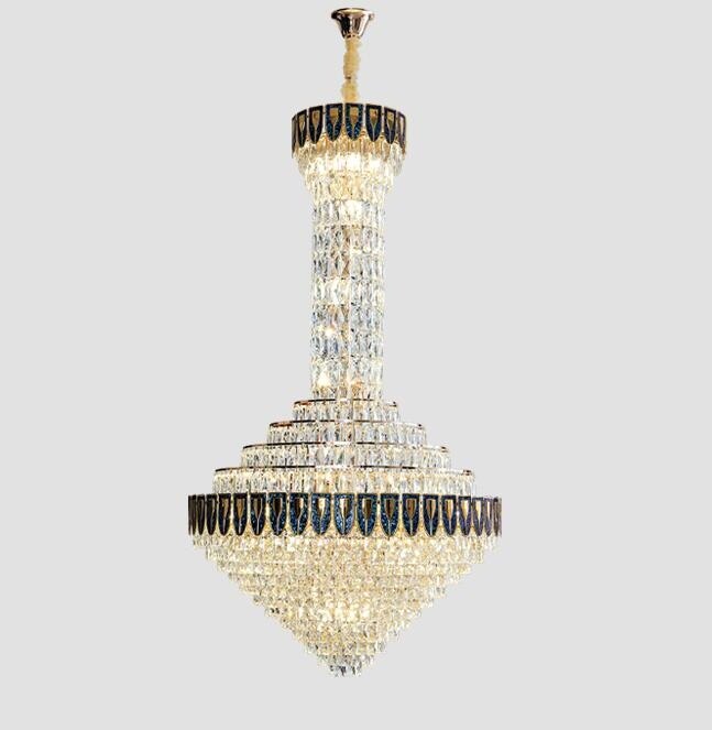 Chandelier Shell Crystal Living Room Hollow Hall Long Decorative Lighting Chandeliers