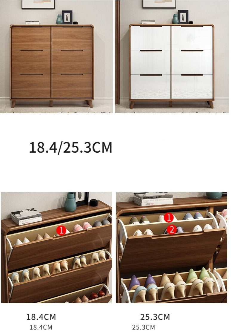 Shoe Cabinets Ultra Thin Wooden Furniture Large Capacity Tipping Shoe Rack Modern Storage Schuhschränke