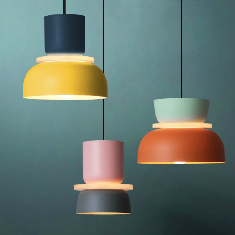 Pendant Light Led Nordic Hanging Suspension Bedside Macaron Pendant Lights