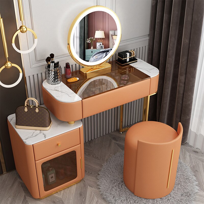 Bedroom Vanities Luxury Modern Schminktisch Set Solid Wood Dressing Table Set