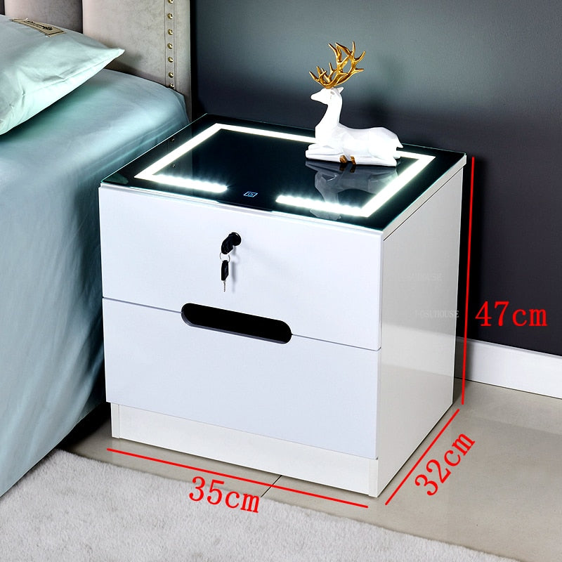 Luxury Smart Bedside Cabinet Bedroom Nightstands Bedside Nachttisch